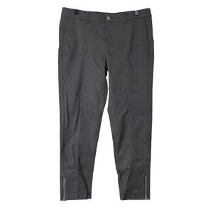 J Jill Women's NWT Gray Zipper Ankle Tapered Leg Ankle Pants - Size 8 - Midrise